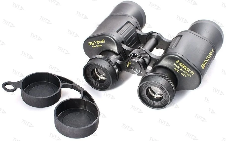 Бинокль БПЦ2 10x40 (обрезиненный корпус, рубиновое покрытие линз)