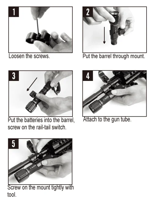 Кронштейн для фонаря, диаметр ствола 13-20мм