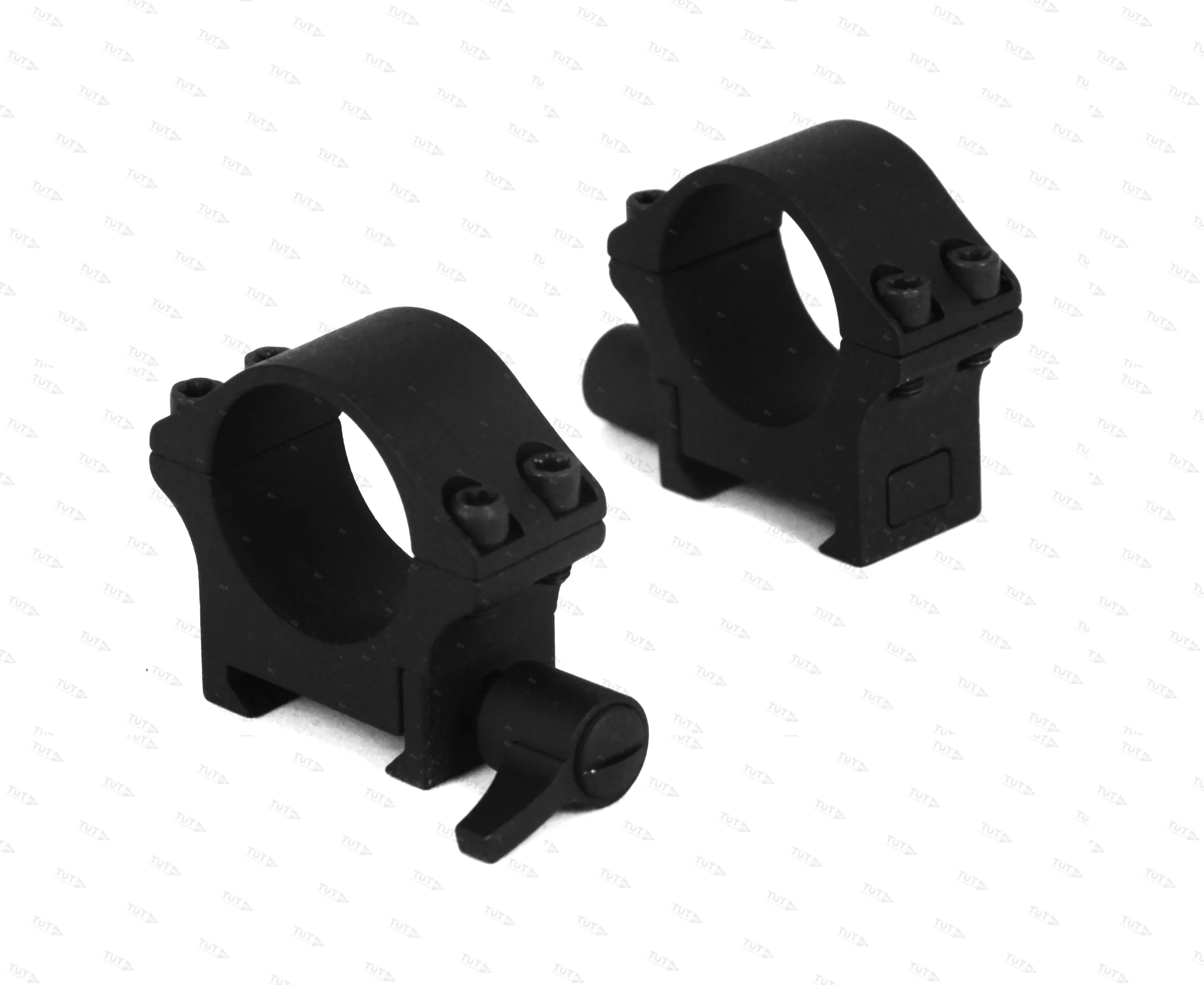 Кольца быстросъемные Hawke стальные на 25.4 мм низкие рычажные