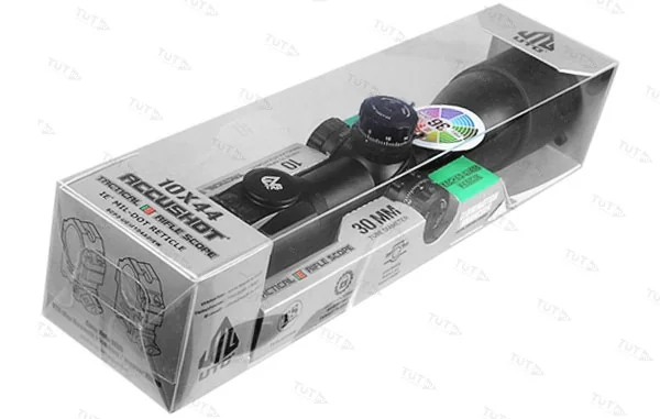 Оптический прицел Leapers Accushot Tactical 10x44, 30мм, AO, MilDot, подсв., кольца на Weaver/Picati