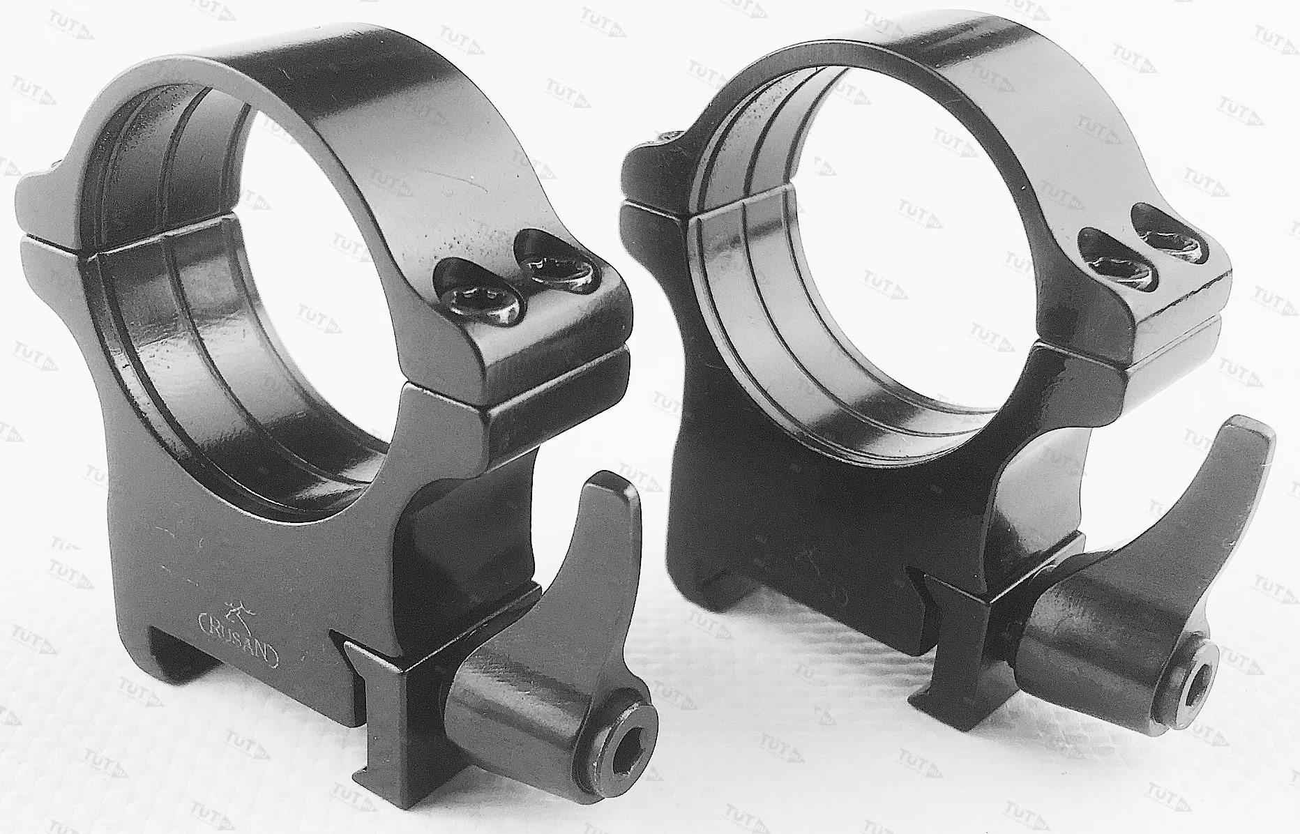 Кольца Rusan быстросъемные Weaver на 30мм H14 рычажные (050-30-14-R)