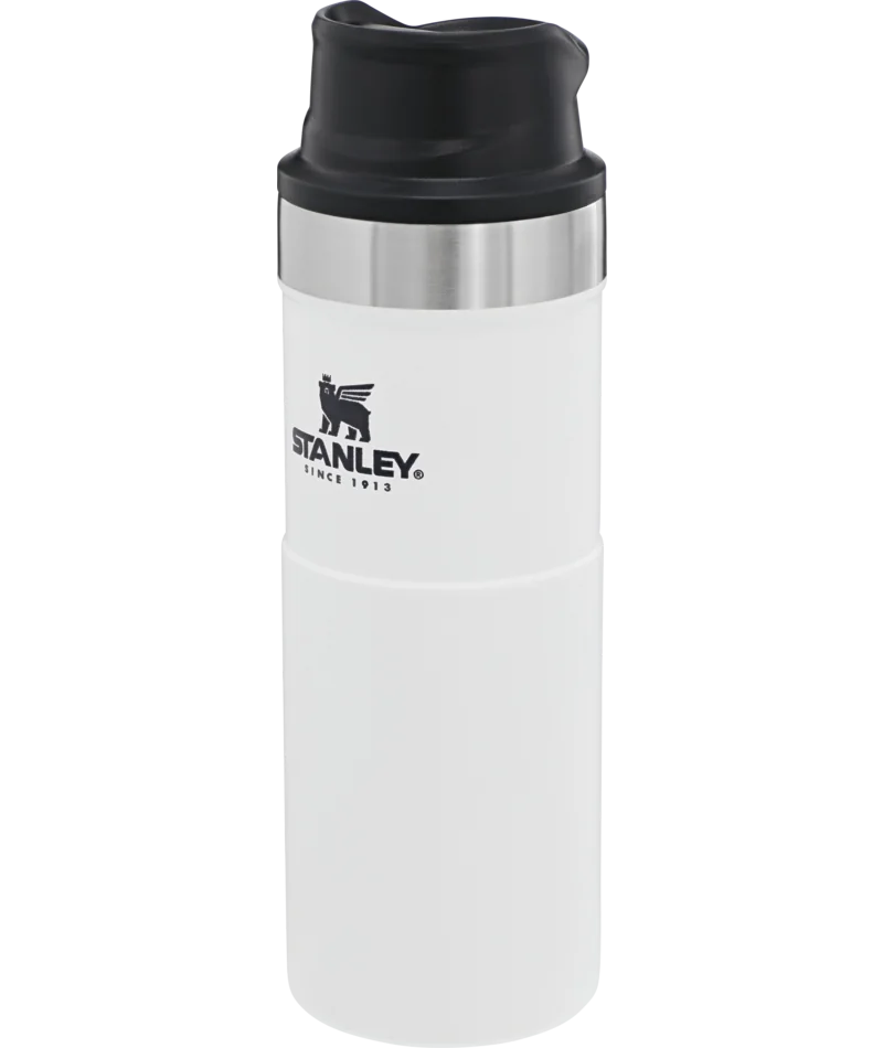 Термокружка STANLEY Classic Trigger Action 0,47L One hand 2.0 Белая