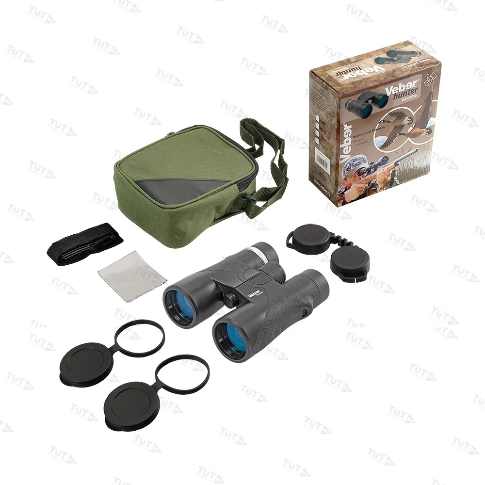 Бинокль 10x42 Veber Hunter (черный)