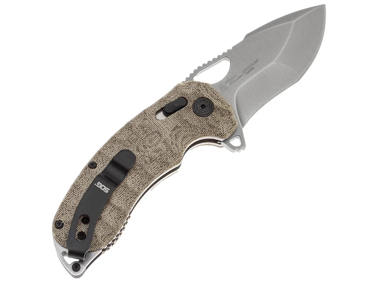 Нож складной SOG Kiku XR Satin, сталь CTS-XHP, рукоять микарта
