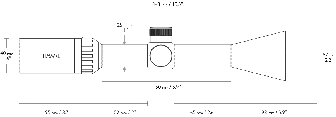 Прицел Hawke Vantage IR 3-9x50 с подсветкой (сетка Mil Dot)