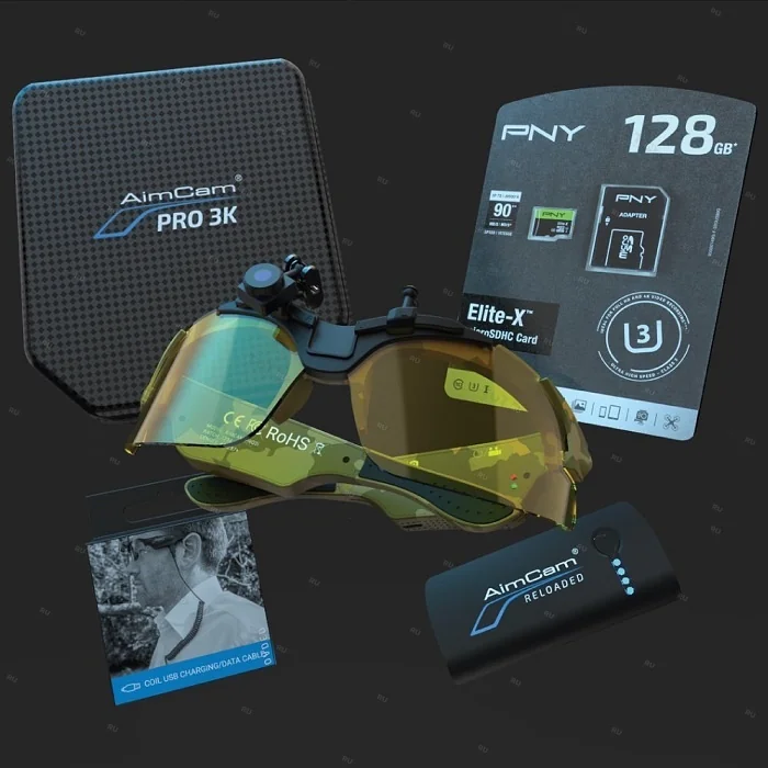 Очки с камерой AimCam Pro3K Fully Loaded Kit (Black)