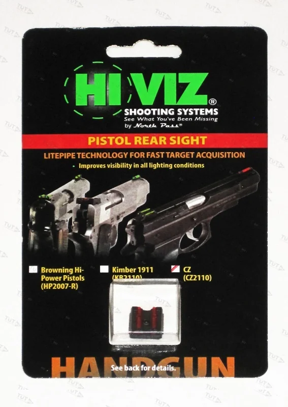 HiViz пистолетная мушка CZ2110-R, целик для CZ75, 85, Р01 красный DISC