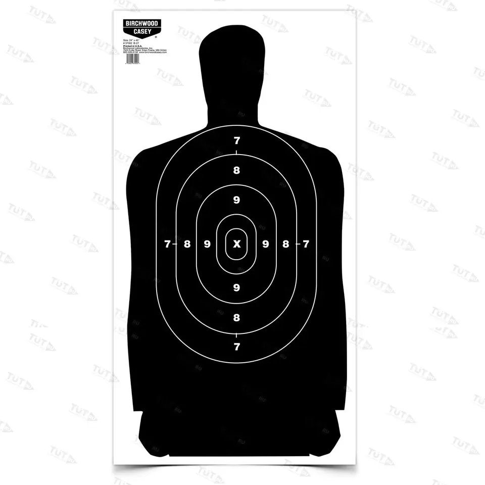 Мишень бумажная Birchwood Eze-Scorer™ силуэт 61см