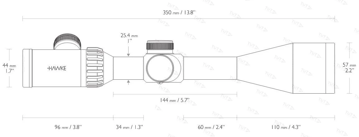 Оптический прицел Hawke Endurance 1 6-18х50 IR SF (223/308)