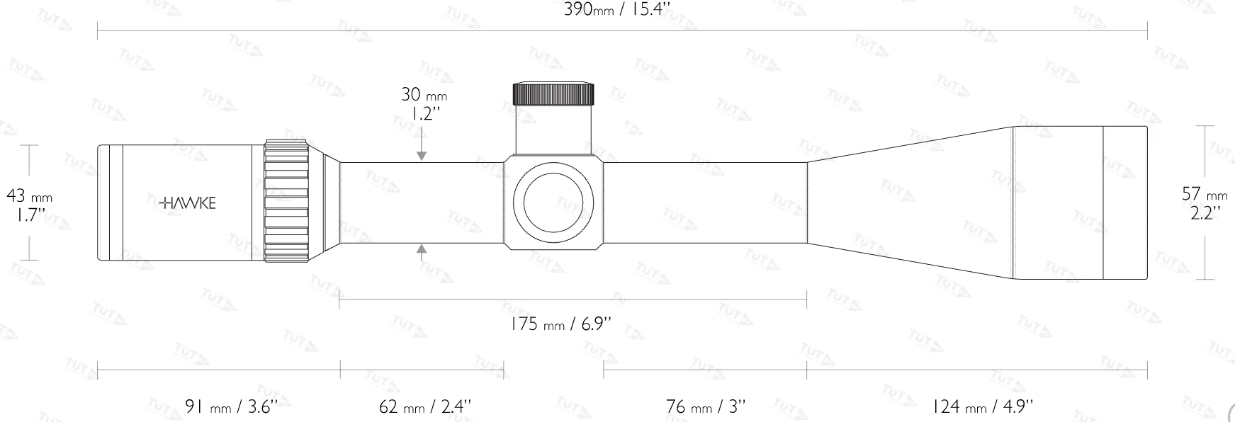 Оптический прицел Hawke Vantage WA 30 6-24x50 IR SF (10x 1/2 Mil Dot) MRAD