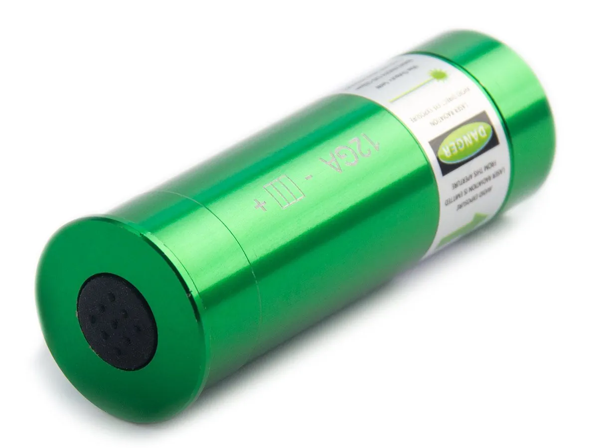 Лазерный патрон ShotTime ColdShot 12х60, кнопка вкл/выкл, зелёный