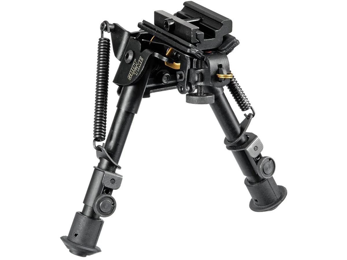 Сошки ShotTime на антабочный винт с качалкой H=14,7-21,5см