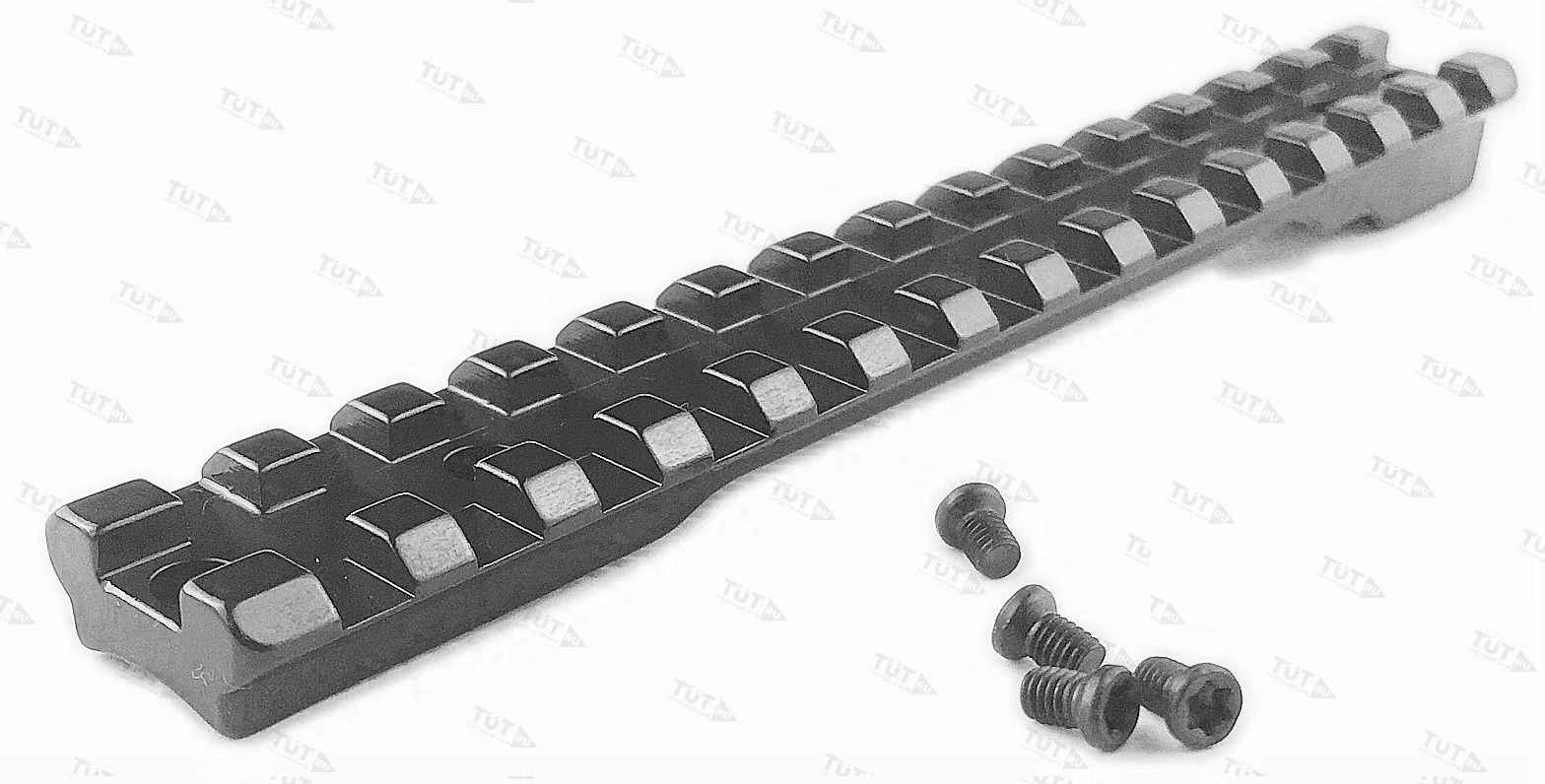 Планка Rusan Picatinny Military Mauser K98,Zastava M48 (c болтами,с отверстиями B=105) 010-38