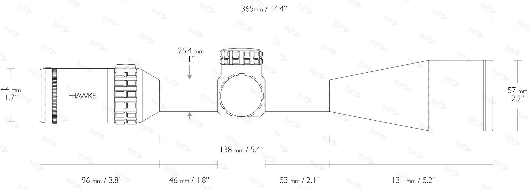 Оптический прицел Hawke Frontier SF 5-25×50 Mil Pro