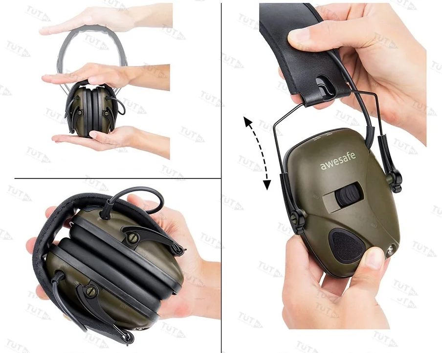 Наушники активные Awesafe зелёные