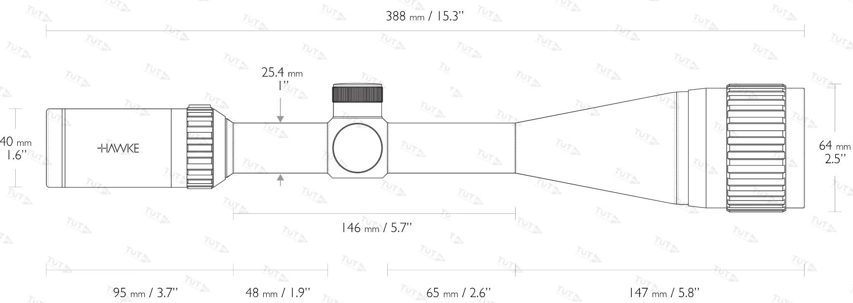 Оптический прицел Hawke Vantage IR 4-16x50 AO IR Rimfire .17HMR