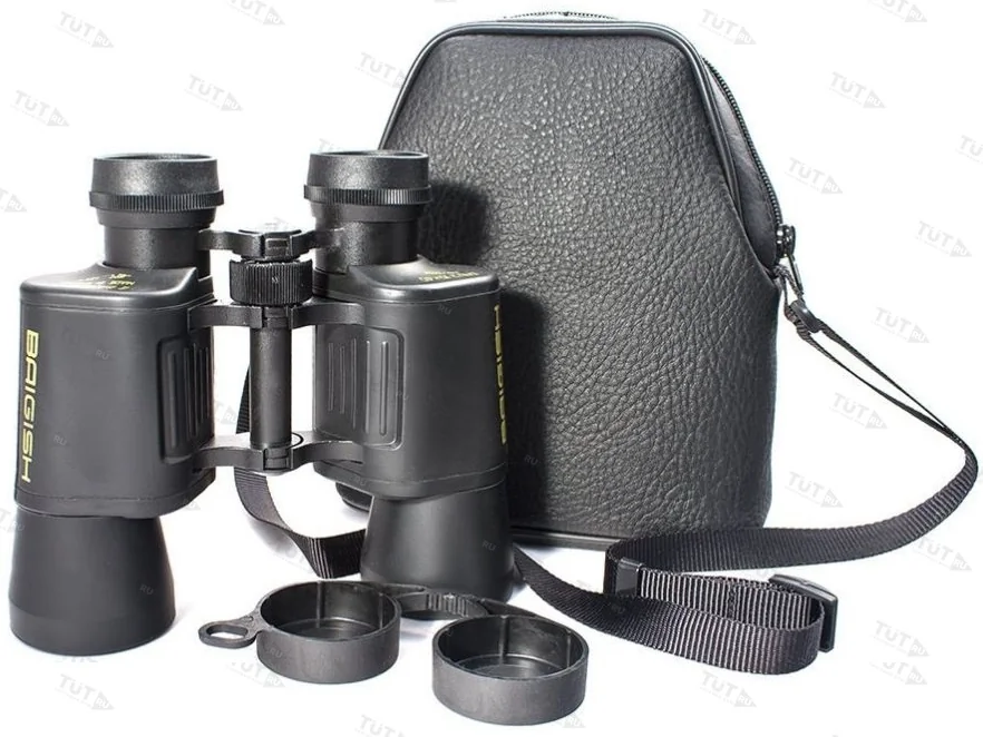 Бинокль БПЦс2 10x40 (сетка, обрезиненный корпус, рубиновое покрытие линз)