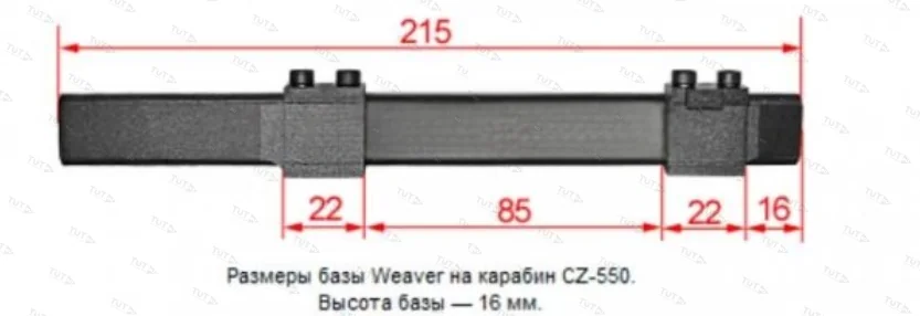 Основание Weaver на CZ-550