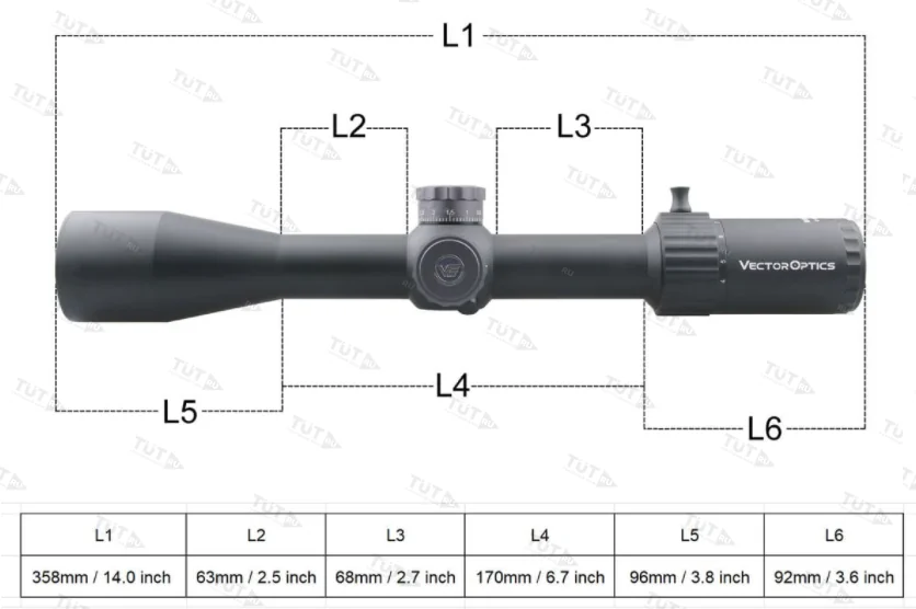 Прицел Vector Optics Marksman 4-16x44 FFP (сетка VPA-MF)