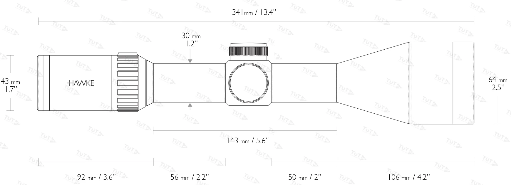 Оптический прицел Hawke Vantage WA 30 3-12x56 IR (L4a) с подсветкой