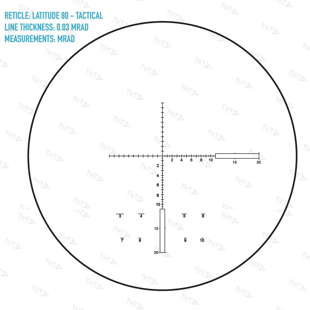 Тактическая зрительная труба Sightmark Latitude 20-60x80 XD, сетка Latitude 80-Tactical, MRAD, 1-ая