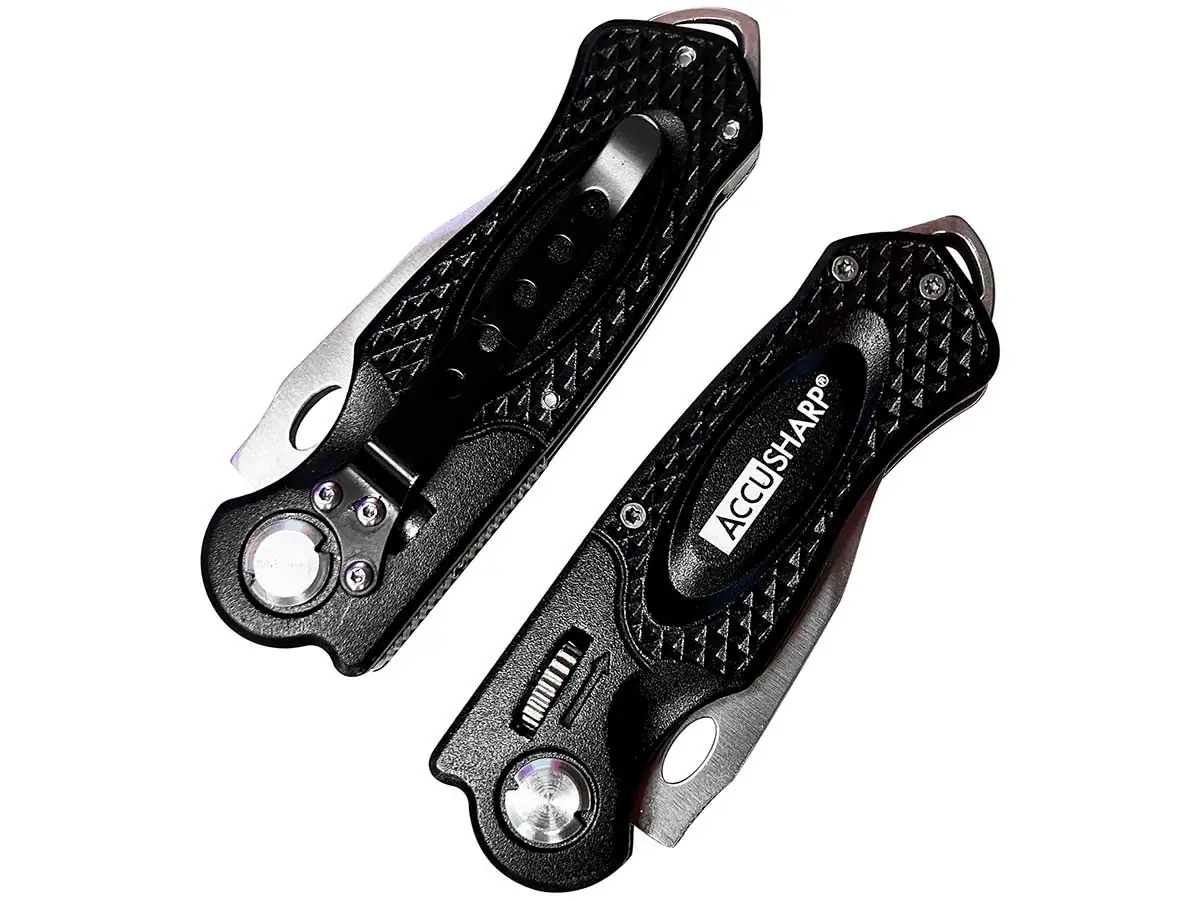 Нож складной AccuSharp Folding Sport Knife, нержавеющая сталь, чёрный