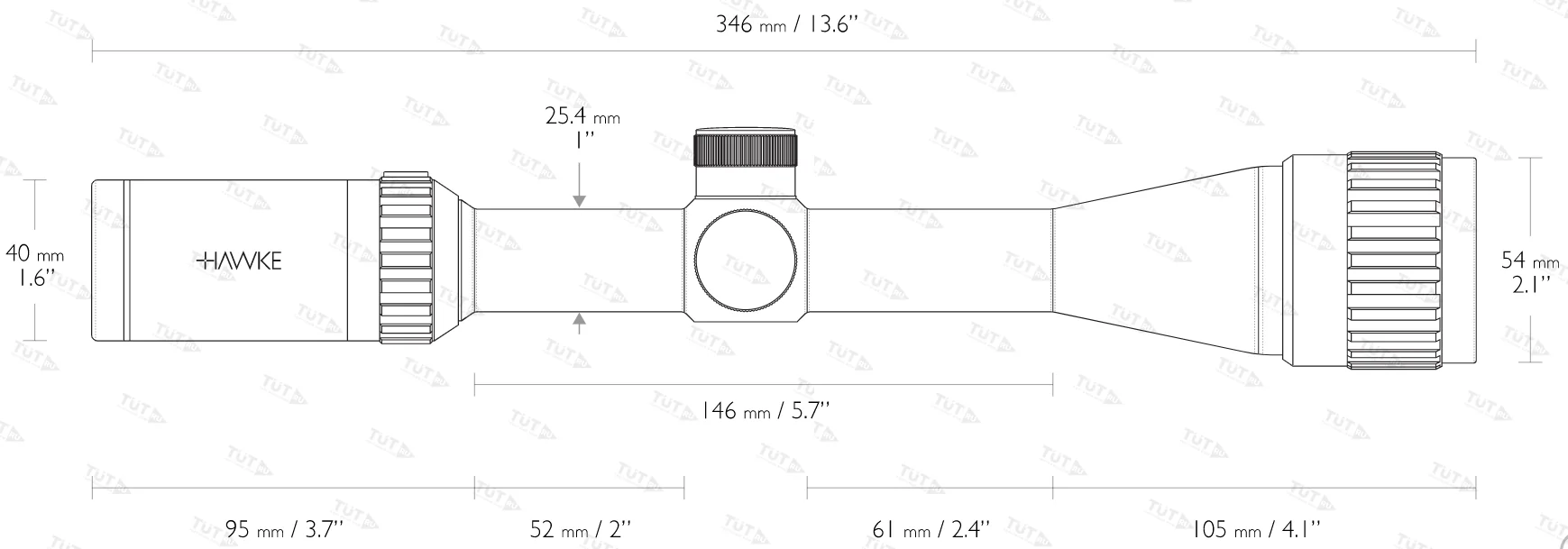 Оптический прицел Hawke Vantage 4-12x40 AO Mil Dot