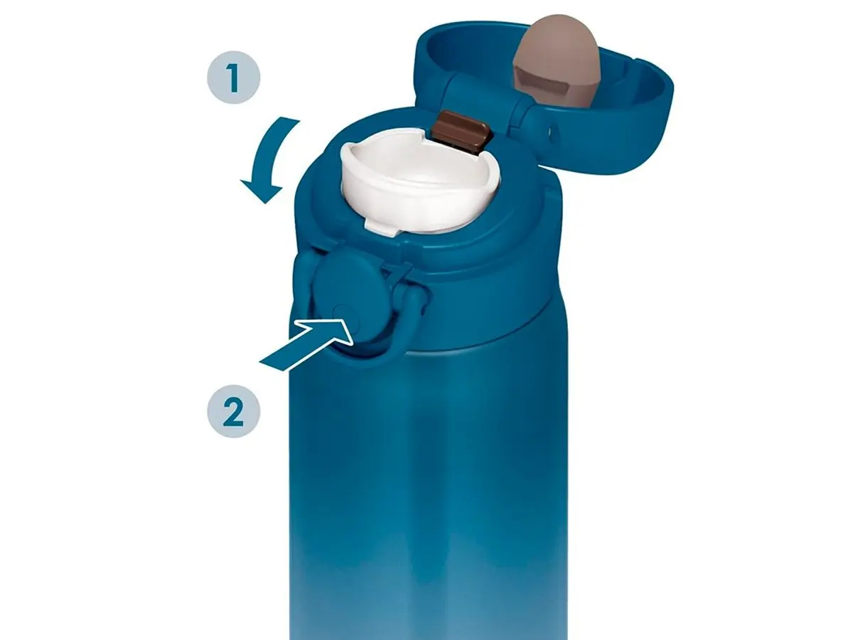 Термокружка THERMOS JNR-502 LTD BLG 0.5L, откидной механизм, голубой