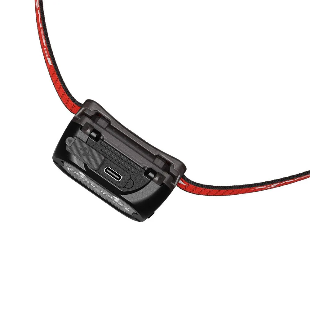 Фонарь Fenix налобный HL18R-T V2.0 черный с красным ремешком