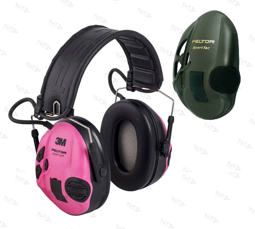 Активные наушники Peltor Sport-Tac, сменные боковые панели, (розовые и оливковые) 37087.004