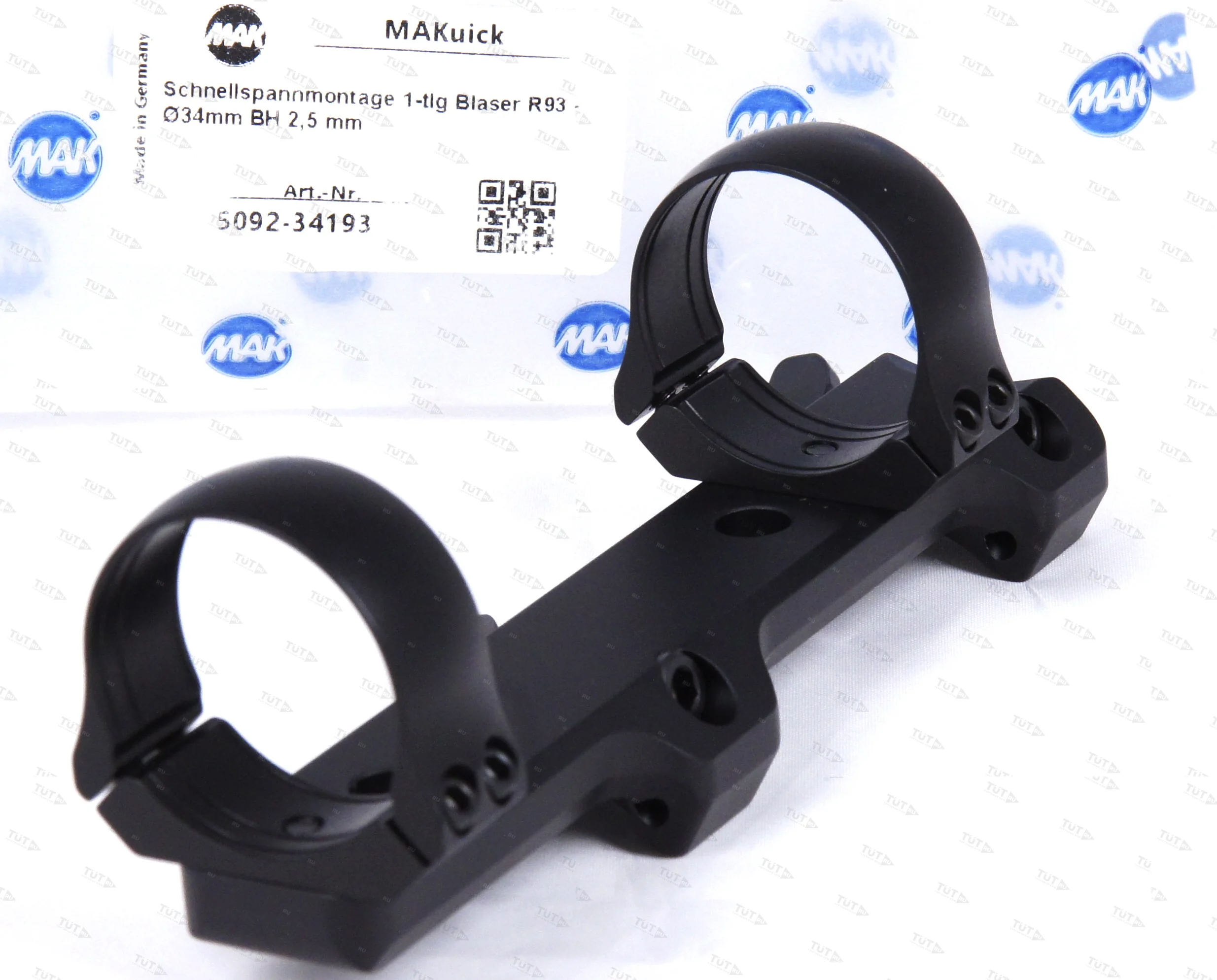 Быстросъемный кронштейн MAK на Blaser R93 с кольцами 34 мм