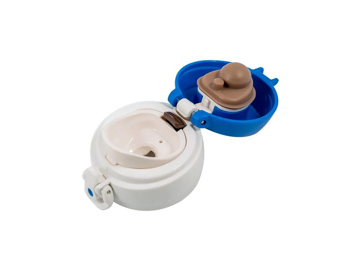 Термокружка THERMOS JNL-402 BLWH 0.4L, откидной механизм, бело-синяя