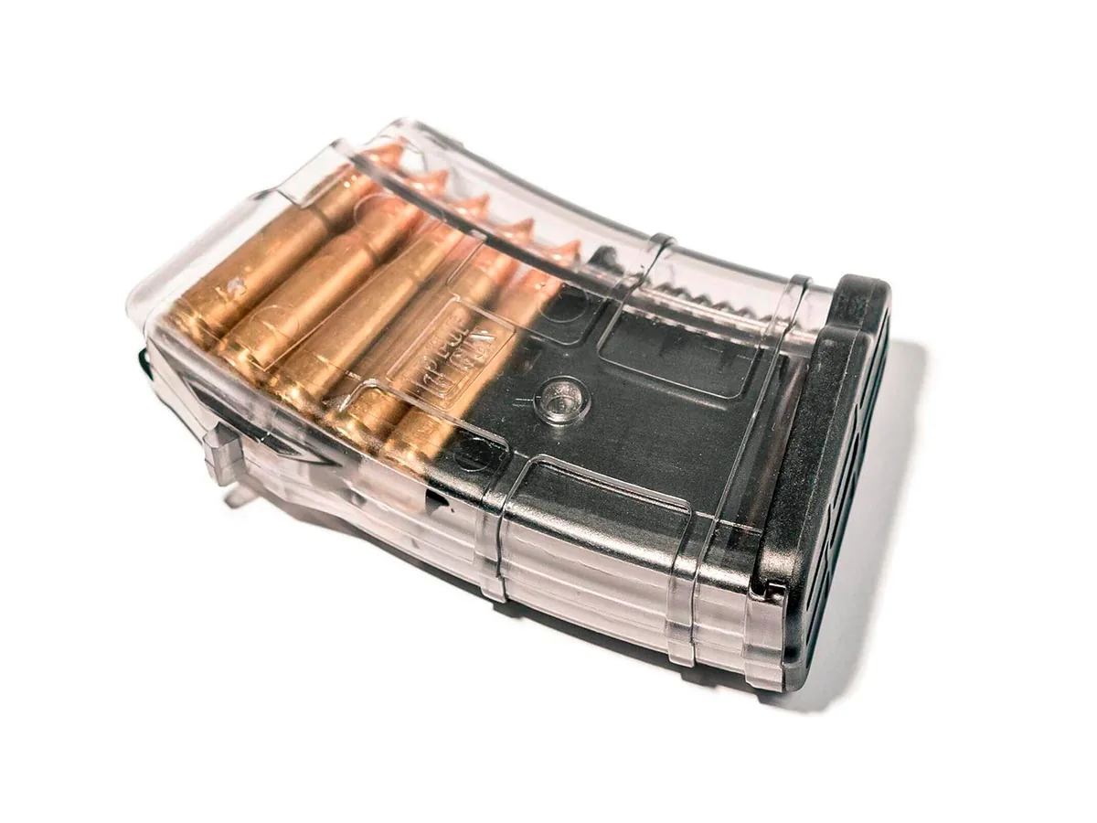 Магазин Pufgun На Впо-136/Ак/Акм/Сайга (С Сухарем), 7,62Х39, 10 Патронов, Полимер, Прозрачный, 105Гр