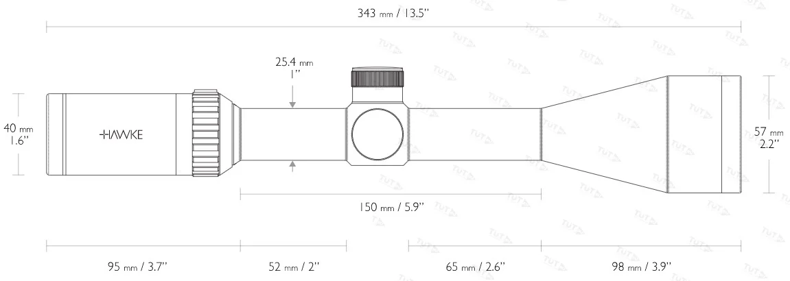 Оптический прицел Hawke Vantage 3-9x50(Mil Dot)