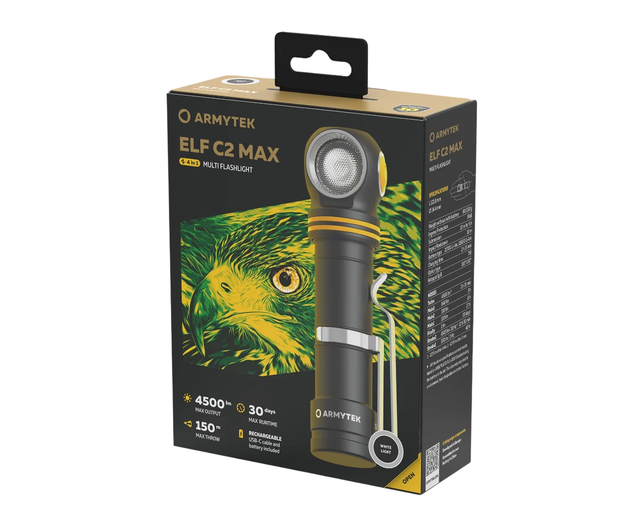 Фонарь Armytek Elf C2 Max USB-C Белый