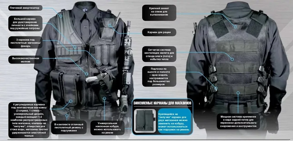 Разгрузочный жилет UTG тактический чёрный