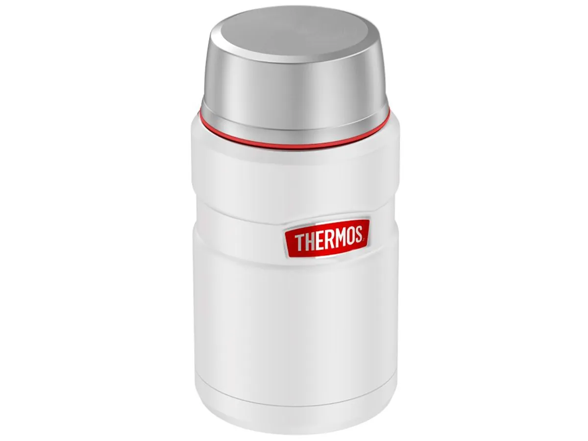 Термос для еды THERMOS KING SK-3020 RCMW 0.71L, складная ложка, белый