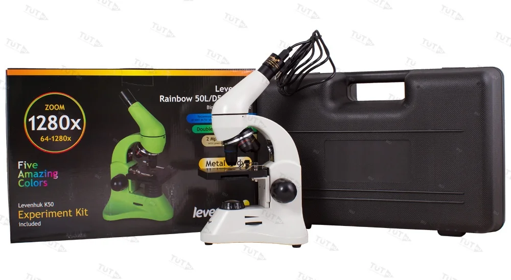 Микроскоп Levenhuk Rainbow D50L PLUS, 2 Мпикс, Moonstone\Лунный камень