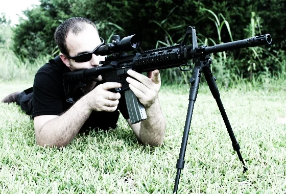 Сошки Firefield Bipod на антабку, регулируемые 228 (слож.) 355 (общ.) - алюминий, Picatinny-адаптер