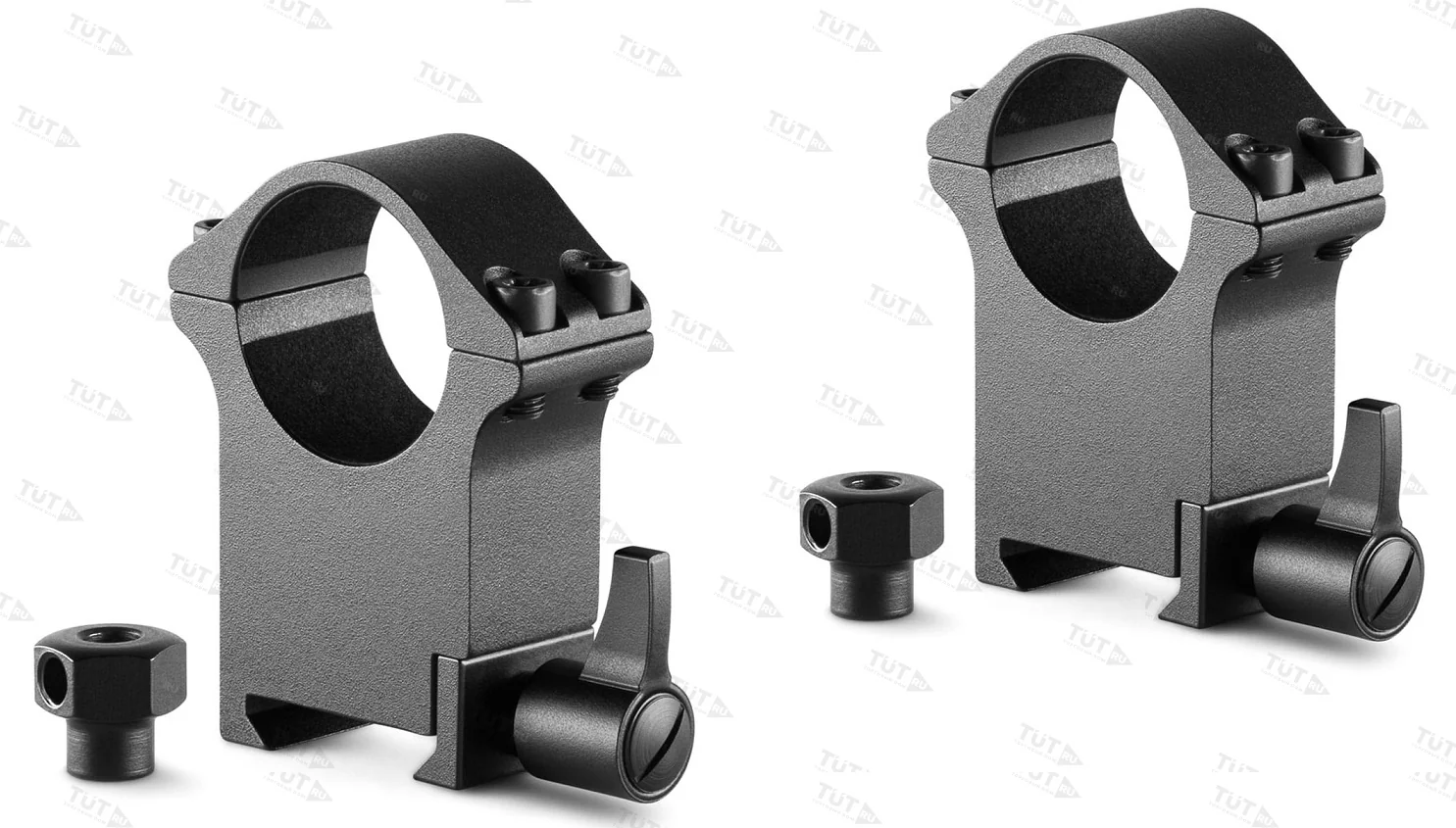 Кольца быстросъемные Hawke стальные на 25.4 мм рычажные Extra High