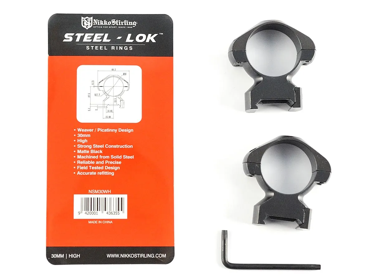 Кольца Nikko Stirling Diamond, на Weaver, 30мм, высокие, сталь