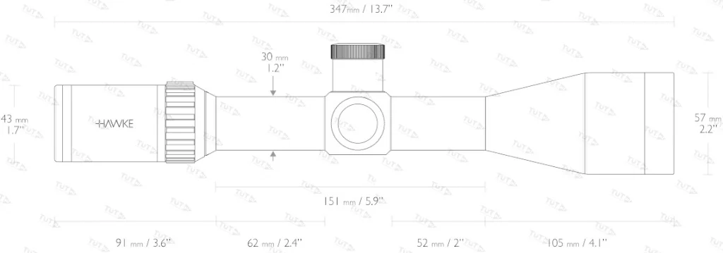Прицел Hawke Vantage 30 WA SF 4-16x50 (сетка Rimfire .17 HMR) с подсветкой