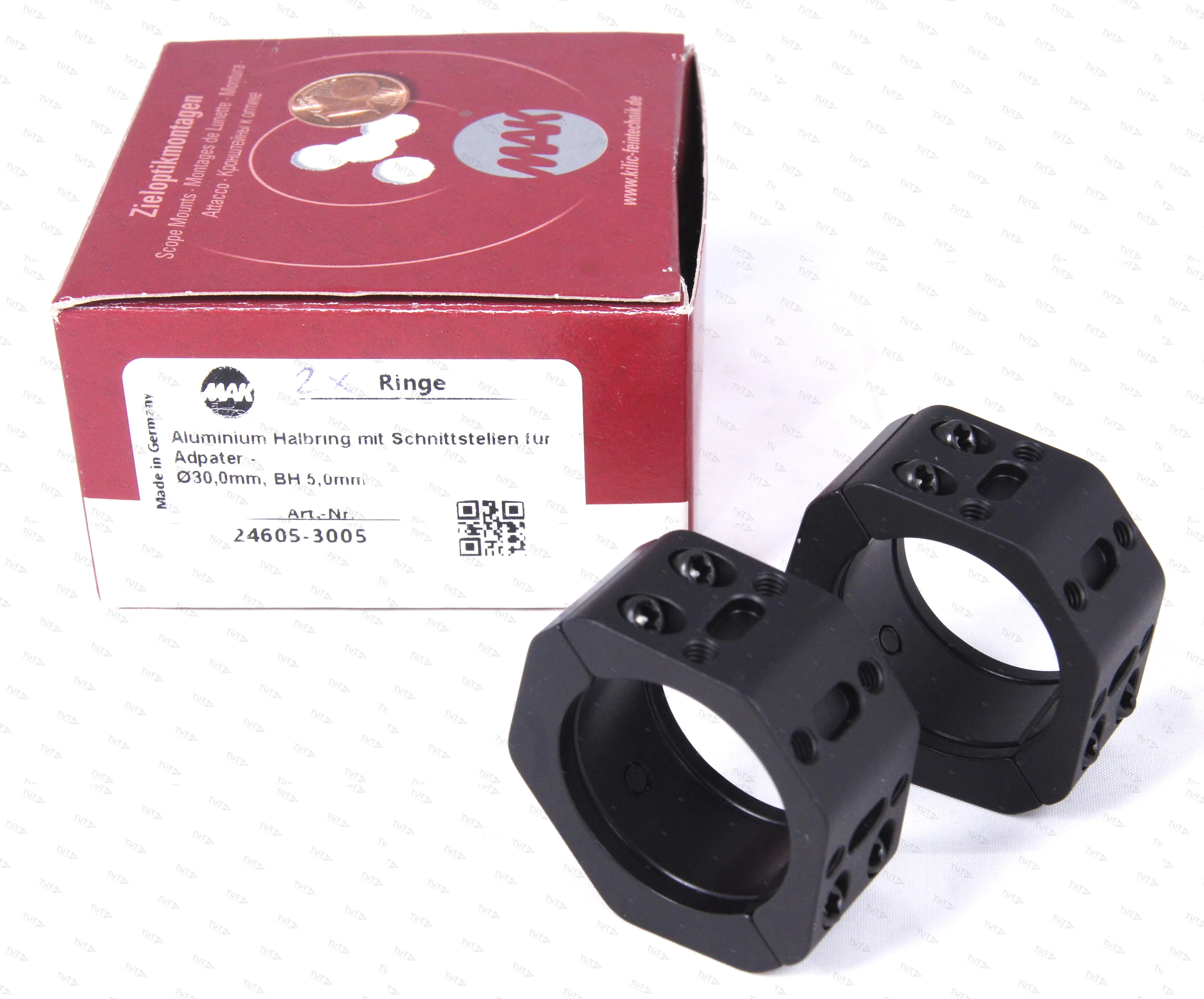 Тактическое кольцо для кронштенов MAK на едином основании, ø30 мм, BH=5 мм (24605-3005)