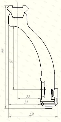 Кронштейн Weaver/БК ВОМЗ (301569.043-02)