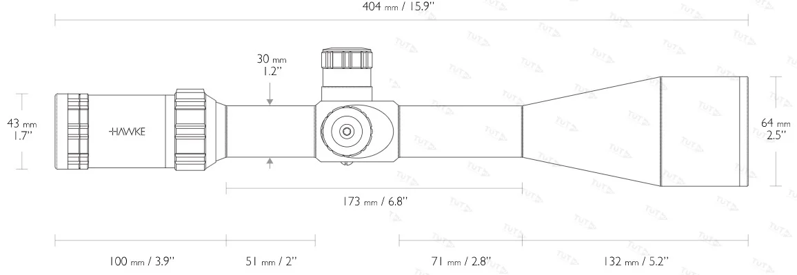 Оптический прицел Hawke Sidewinder 6-24x56(20х 1/2 Mil Dot)