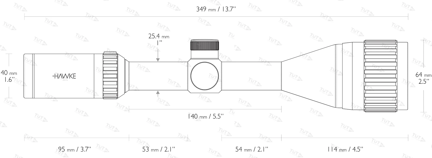 Оптический прицел Hawke Vantage IR 4-12x50 AO IR Mil Dot