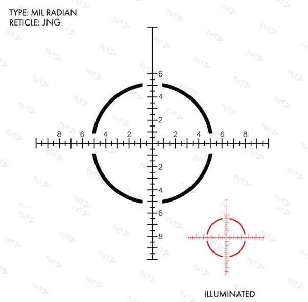 Оптический прицел US Optics 1-8x24 JNG MIL