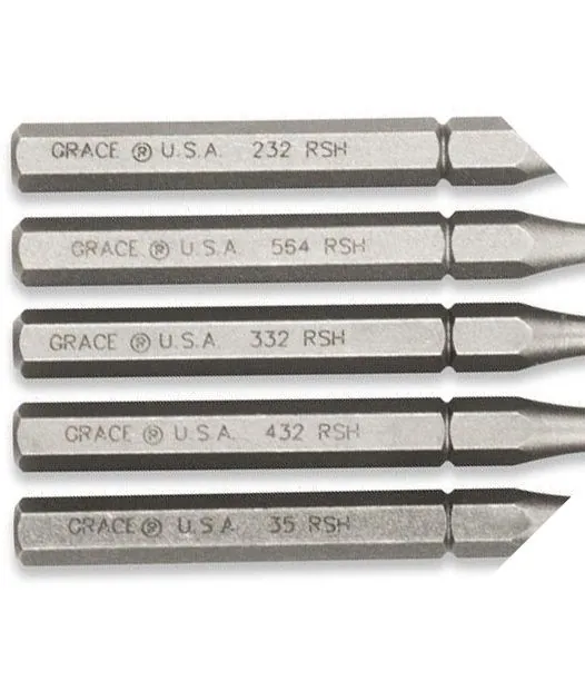 Выколотки Grace USA для пружинных штифтов с держателем, комплект 5 шт.