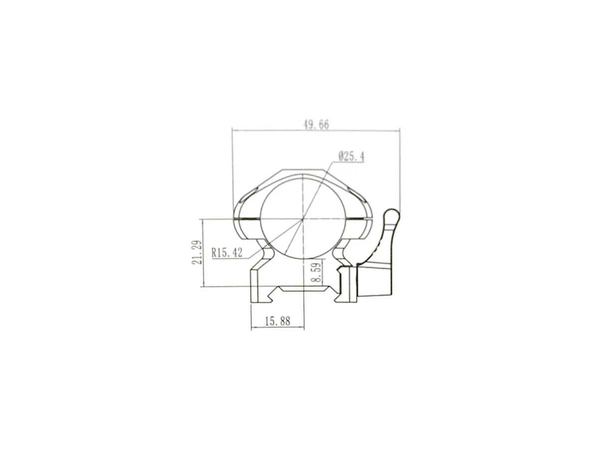 Кольца быстросъемные Nikko Stirling стальные D25,4мм, Weaver, средние