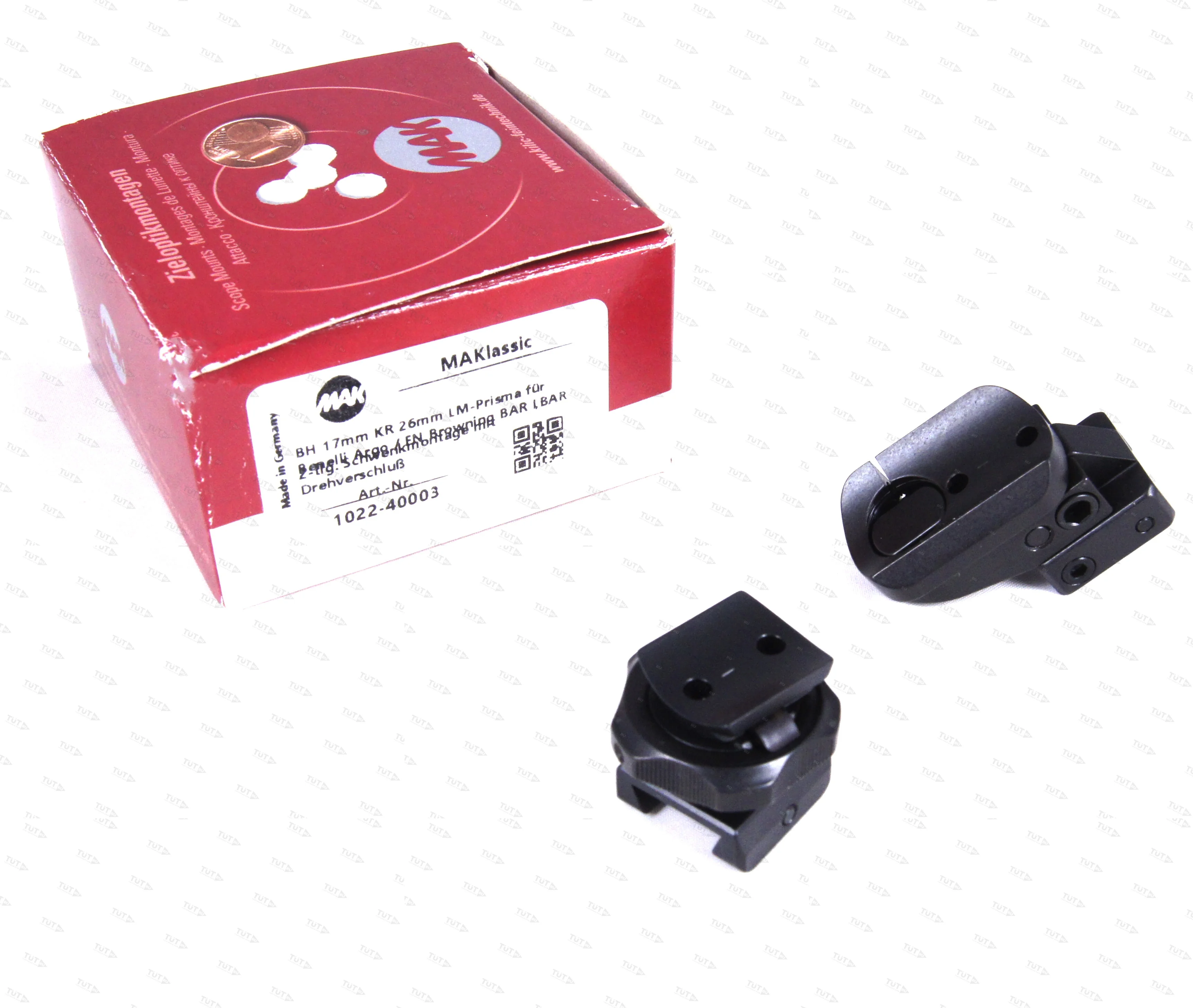 Поворотный кронштейн на раздельных основаниях MAK на Benelli Argo/Browning BAR II на LM-призму (1022